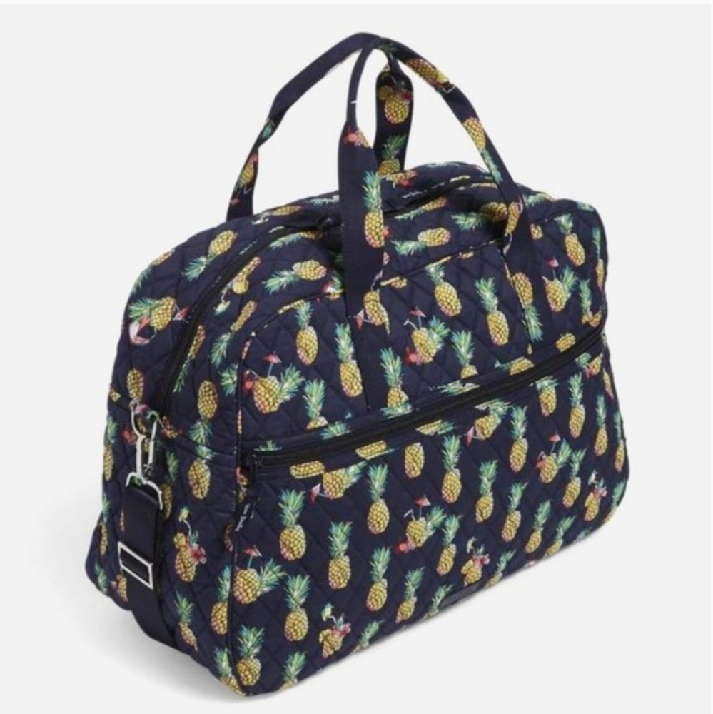 LAST ONE Vera Bradley Compact Weekend Traveler Toucan Party Pineapple Print NWT